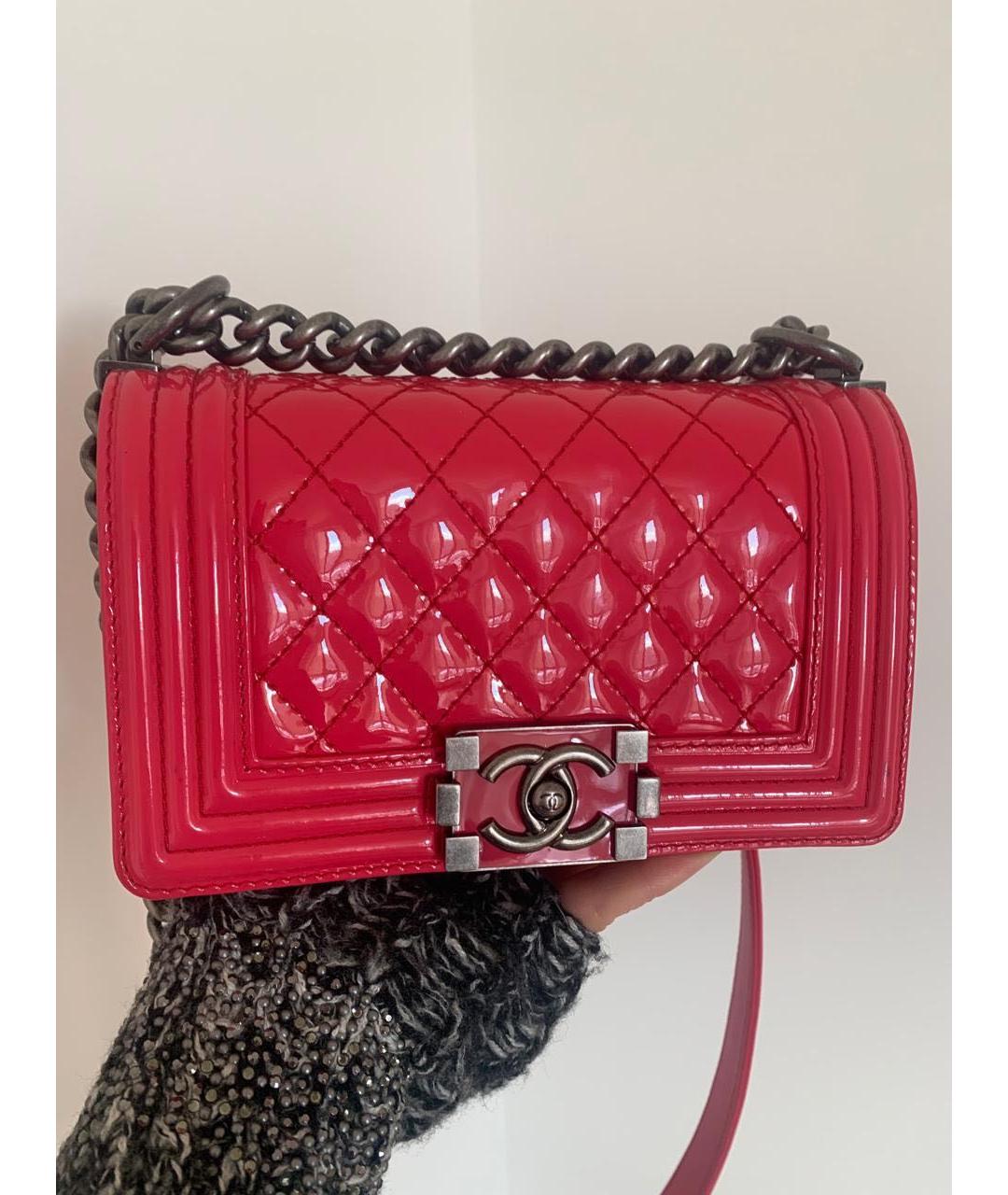 CHANEL Розовая кожаная сумка через плечо, фото 5