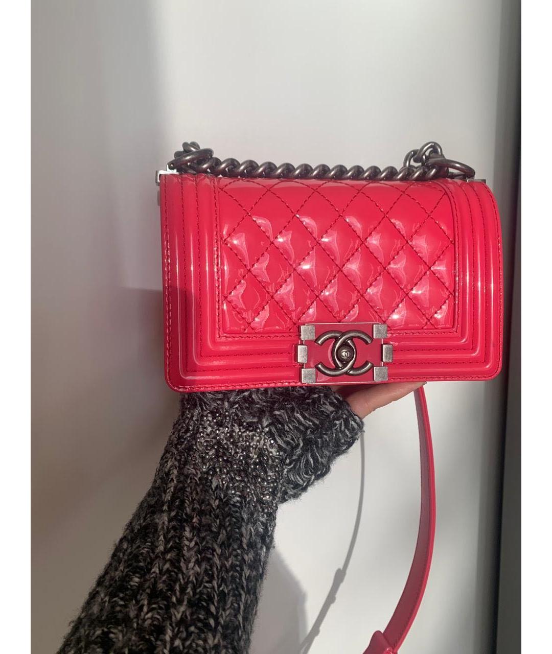 CHANEL Розовая кожаная сумка через плечо, фото 2