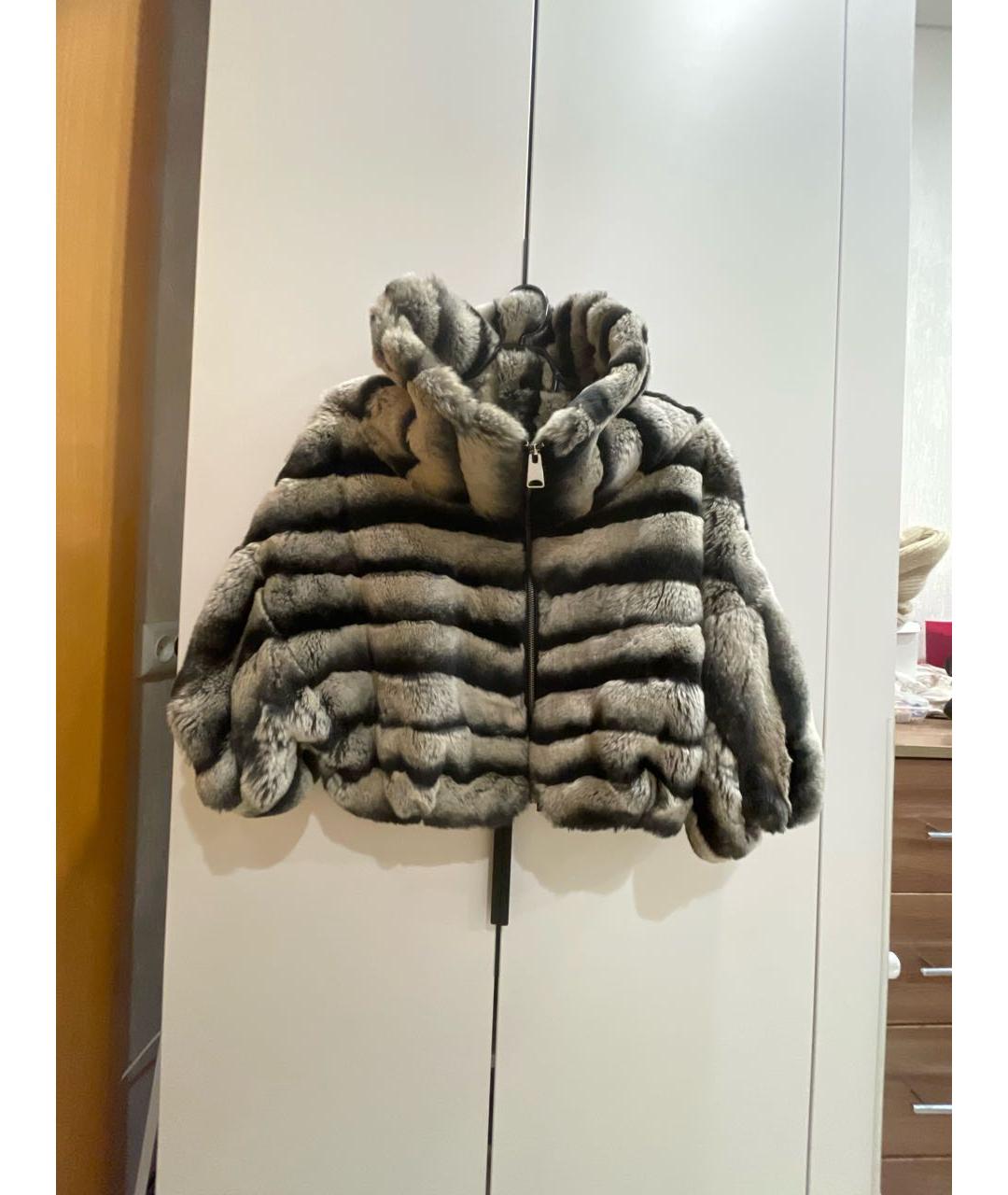 ERMANNO SCERVINO Серая меховая шуба, фото 5