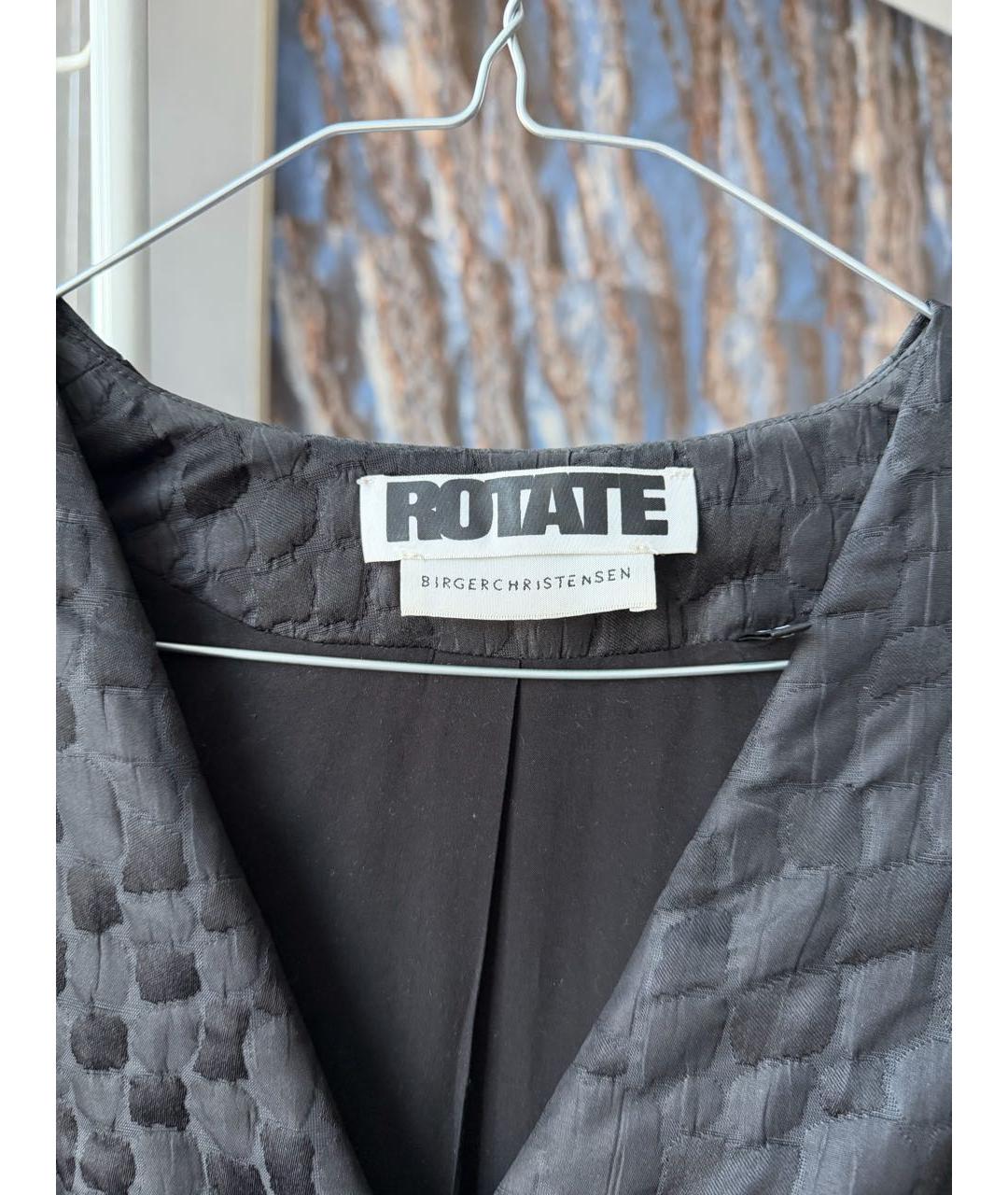 ROTATE Черное полиэстеровое коктейльное платье, фото 8