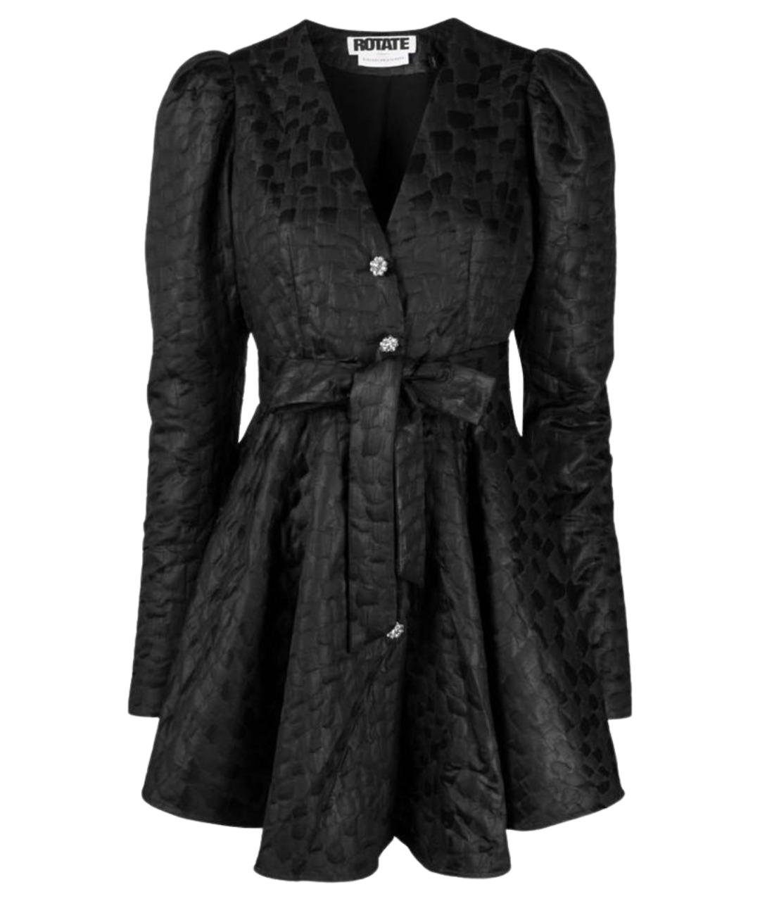 ROTATE Черное полиэстеровое коктейльное платье, фото 1