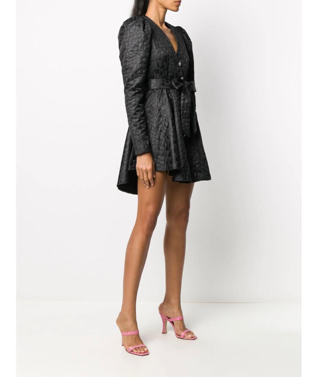 ROTATE Черное полиэстеровое коктейльное платье, фото 7