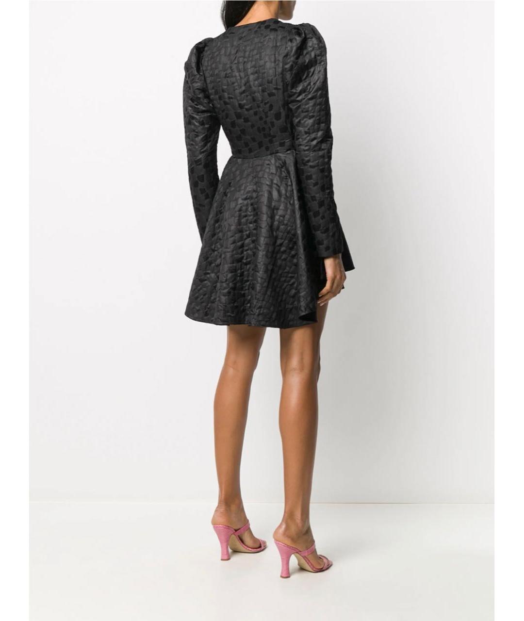 ROTATE Черное полиэстеровое коктейльное платье, фото 6
