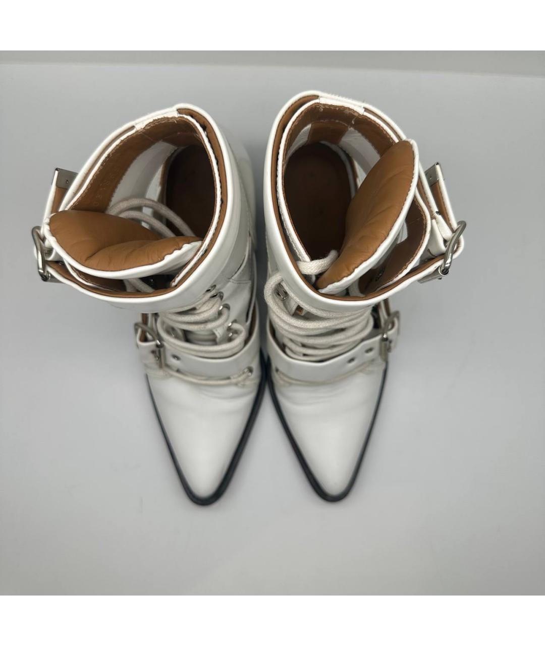 CHLOE Белые кожаные ботильоны, фото 3