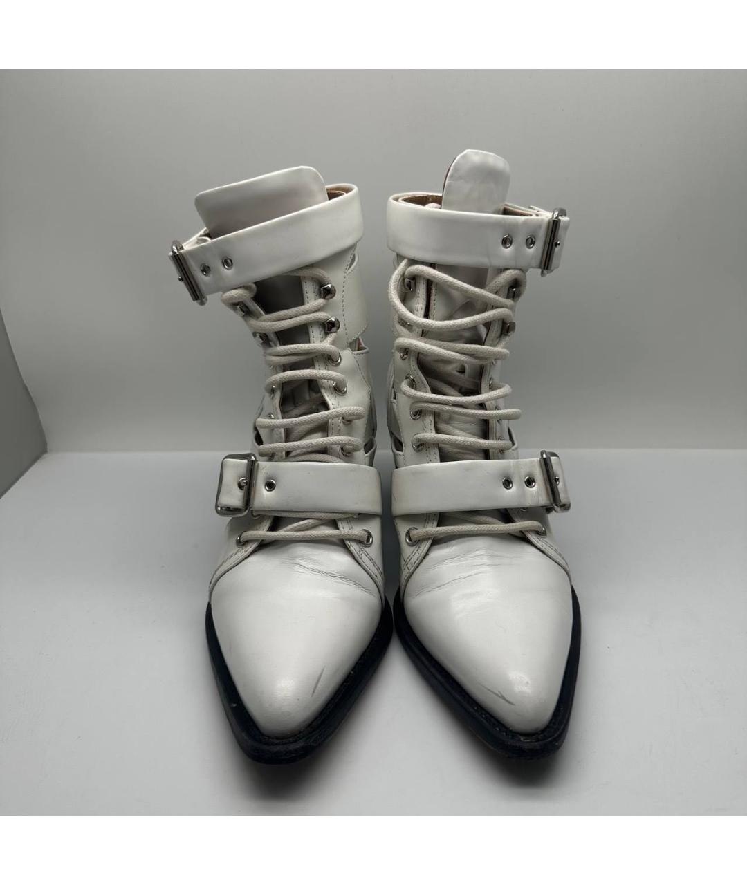 CHLOE Белые кожаные ботильоны, фото 2