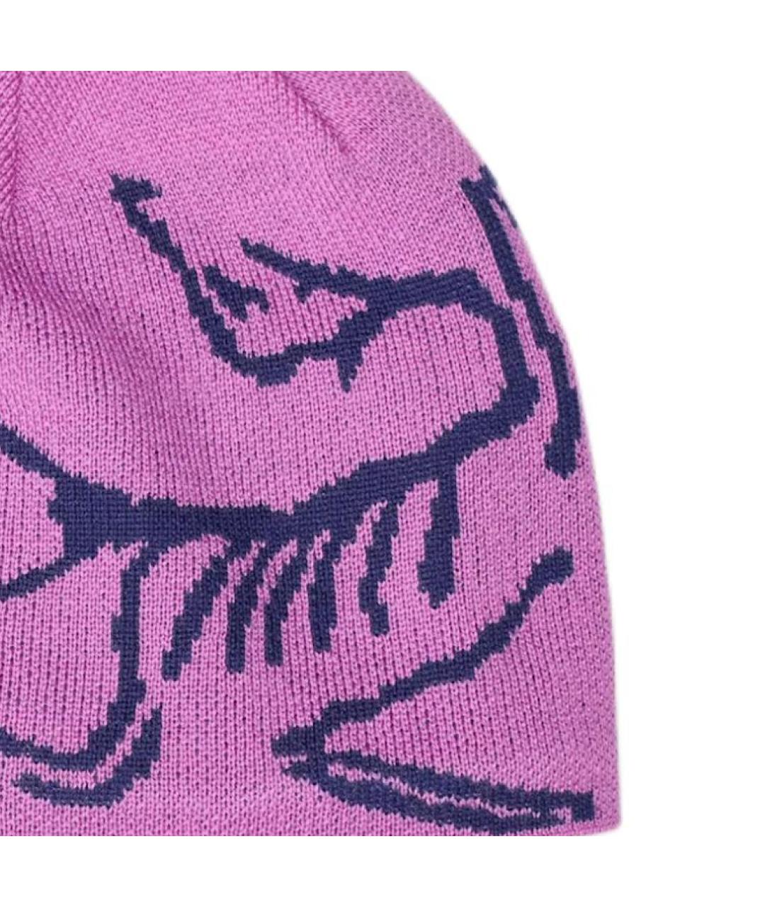 ARCTERYX Розовая шерстяная шапка, фото 2