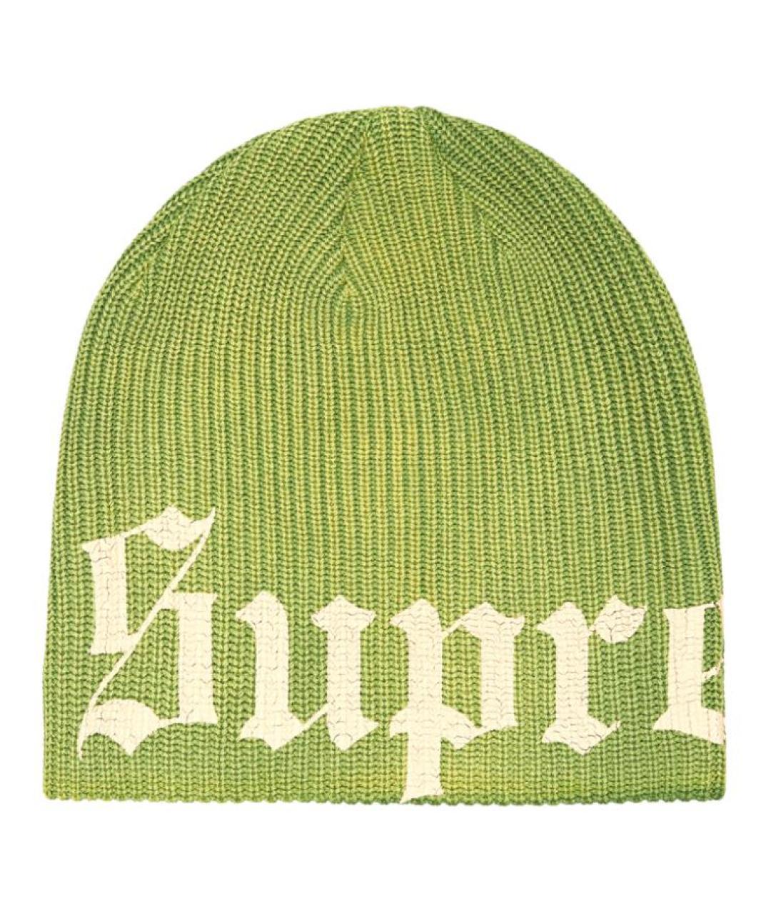 SUPREME Зеленая шапка, фото 3