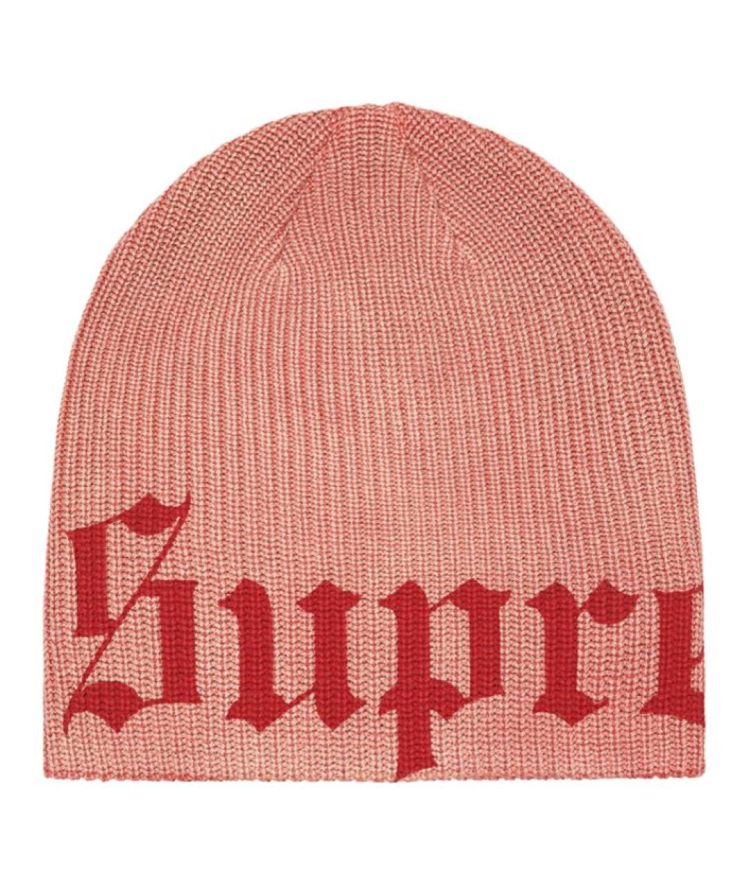 SUPREME Розовая шапка, фото 1