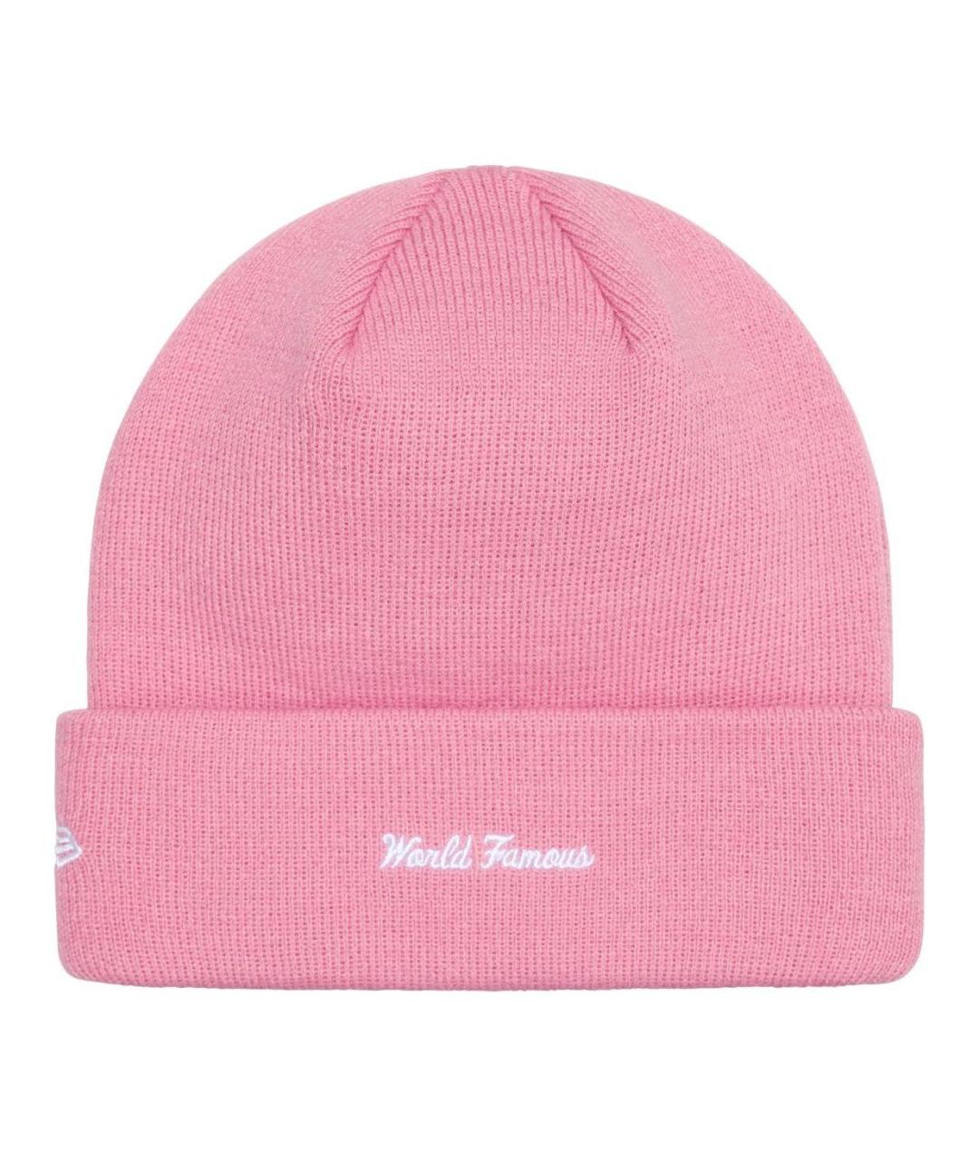 SUPREME Розовая шапка, фото 2