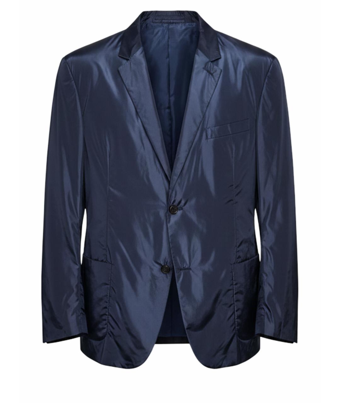 PRADA Темно-синий полиэстеровый пиджак, фото 1