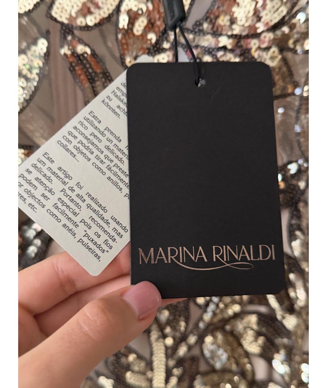 'S MAX MARA Золотое полиэстеровое вечернее платье, фото 6