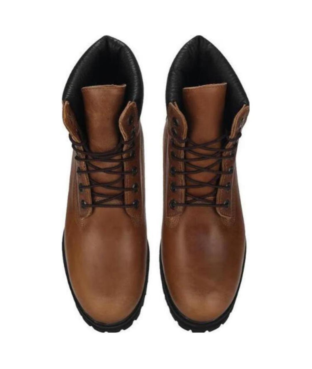 TIMBERLAND Коричневые кожаные высокие ботинки, фото 2