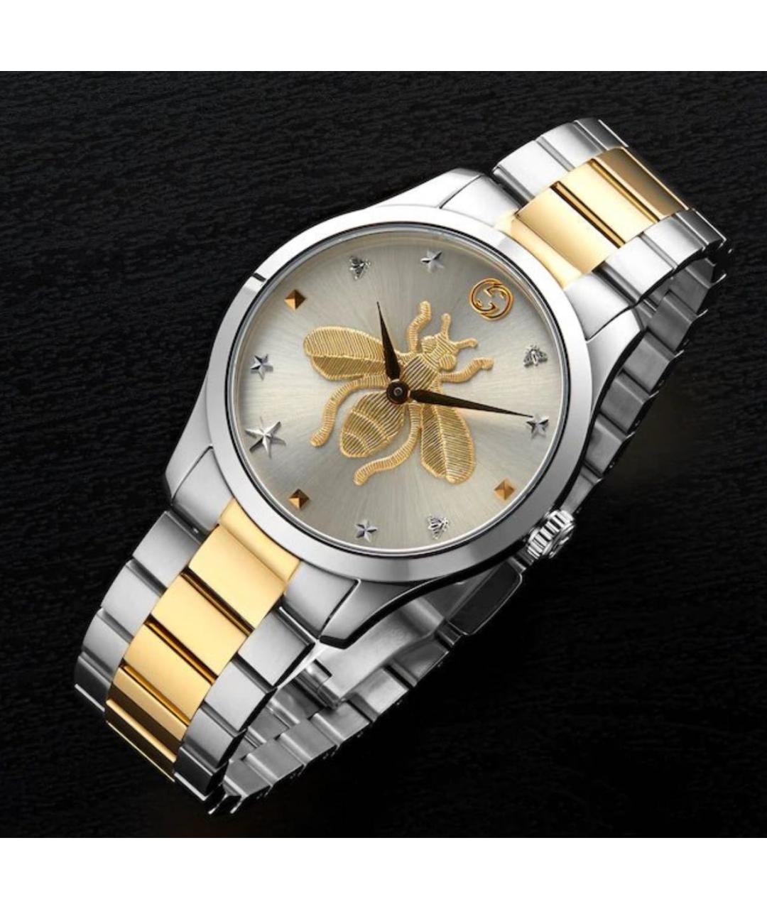 GUCCI Золотые стальные часы, фото 4