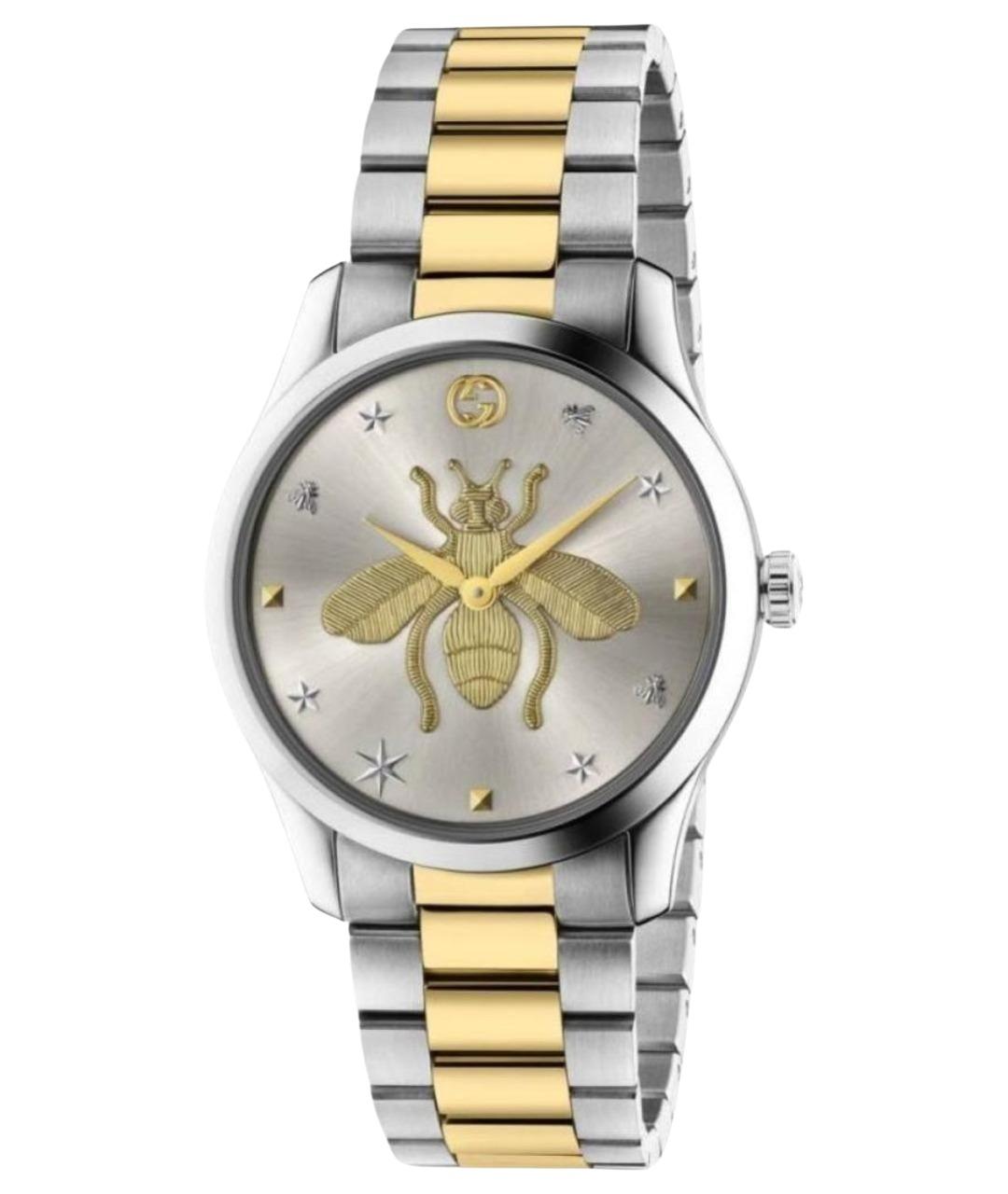 GUCCI Золотые стальные часы, фото 1