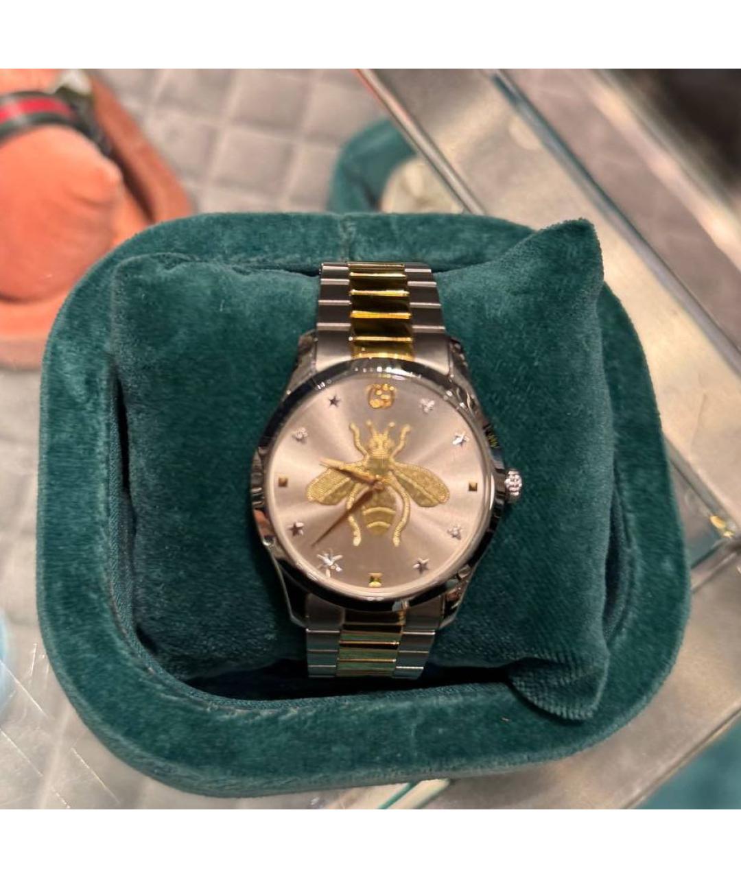 GUCCI Золотые стальные часы, фото 2