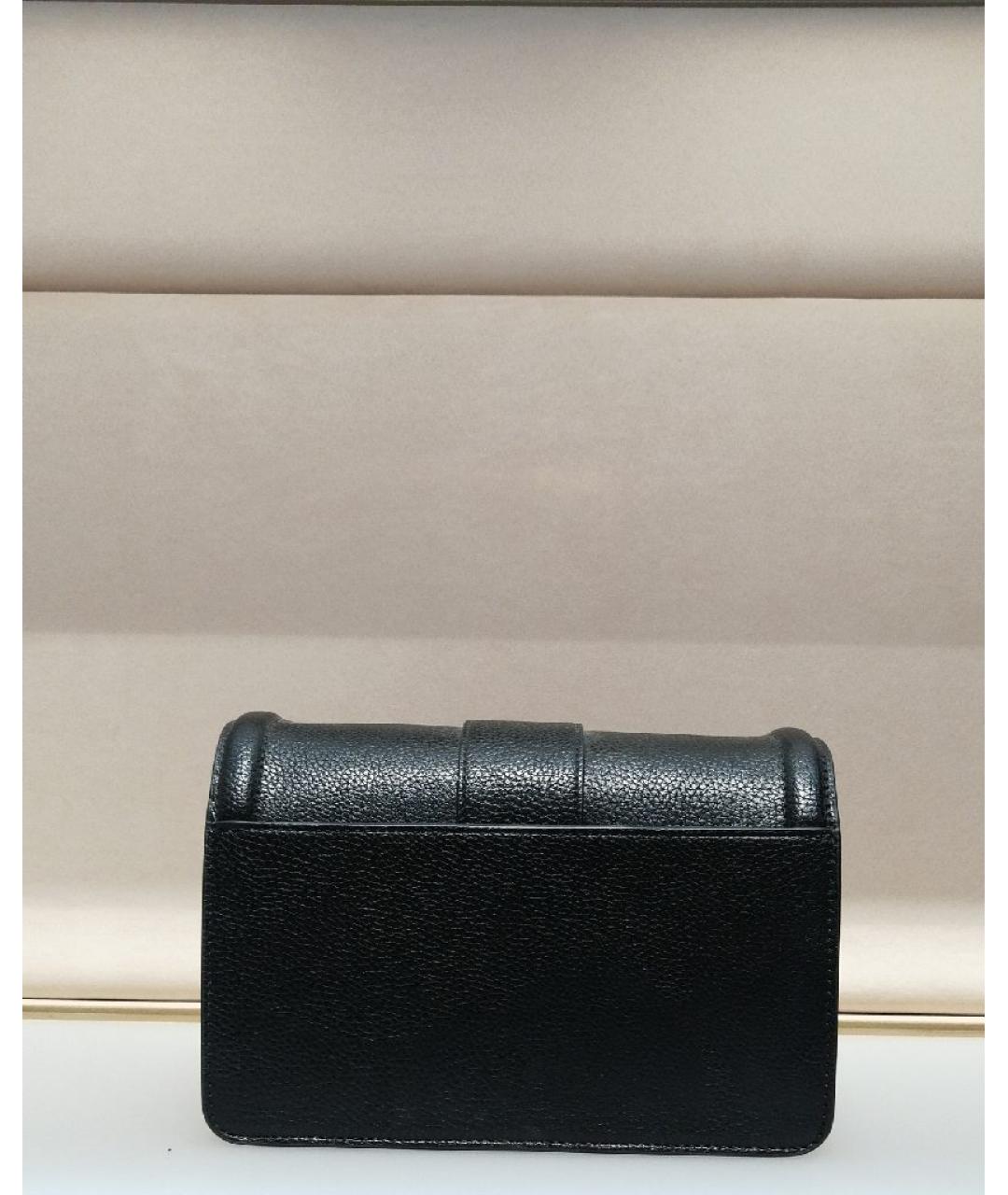 VERSACE JEANS COUTURE Черная кожаная сумка через плечо, фото 3
