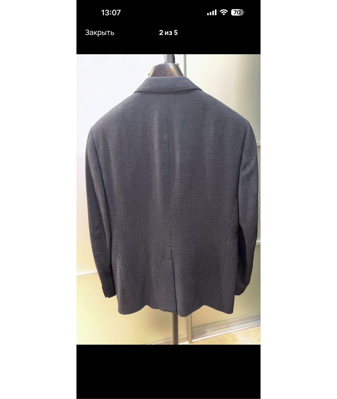 LANVIN Черный шелковый пиджак, фото 2