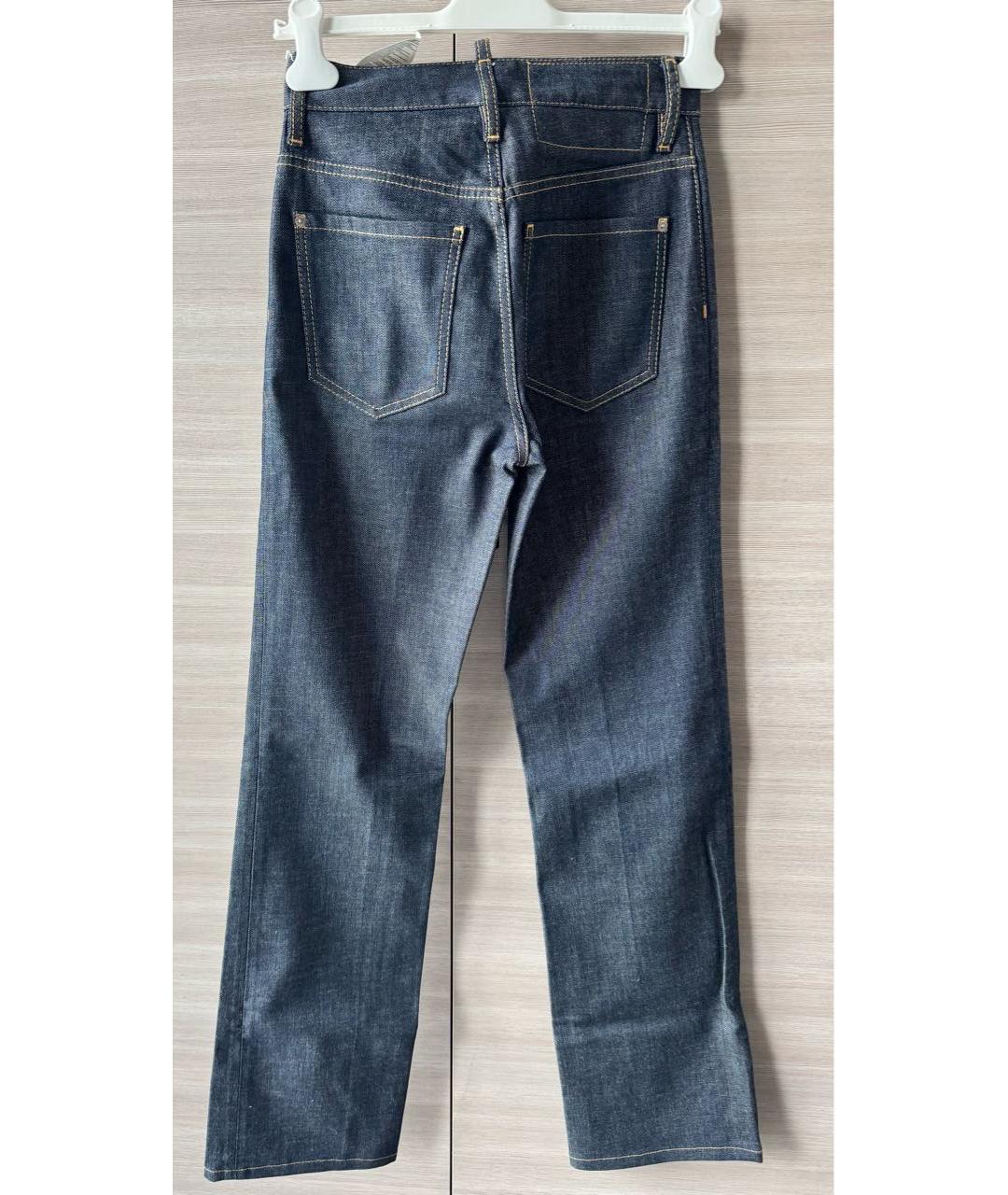 DSQUARED2 Темно-синие хлопковые прямые джинсы, фото 3