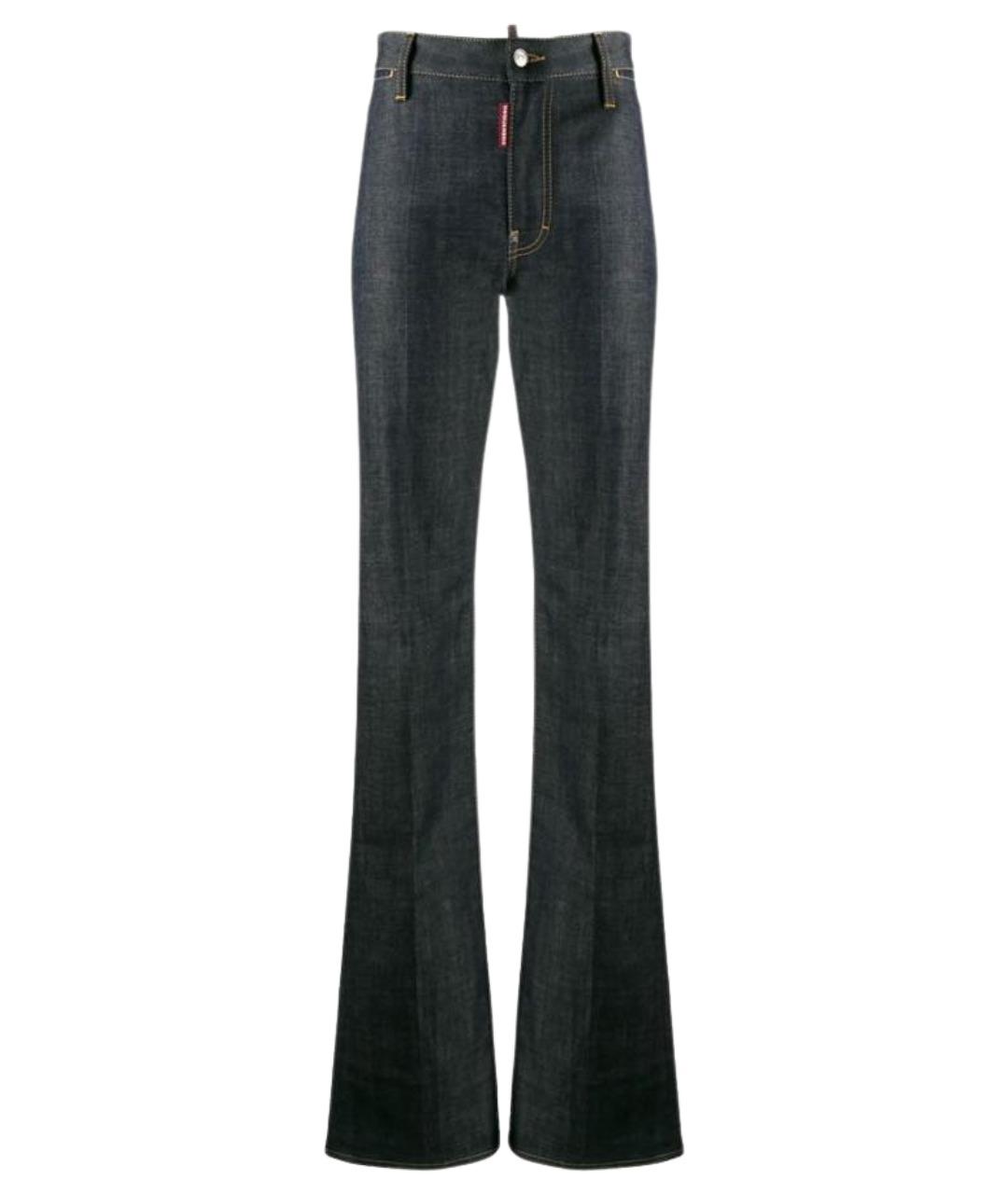 DSQUARED2 Темно-синие хлопковые прямые джинсы, фото 1