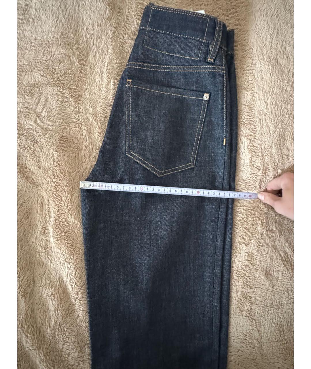 DSQUARED2 Темно-синие хлопковые прямые джинсы, фото 8