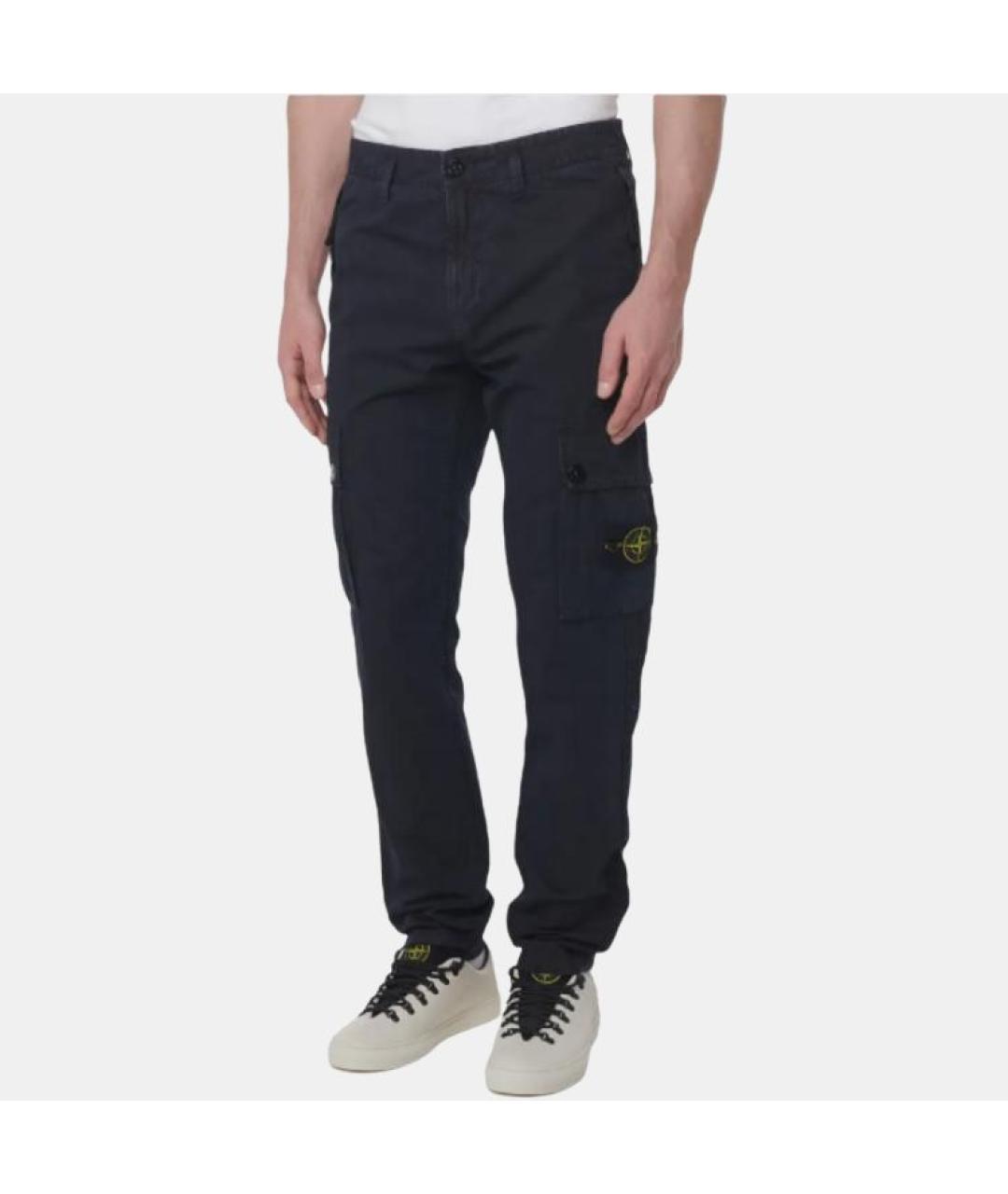 STONE ISLAND Синие брюки чинос, фото 3