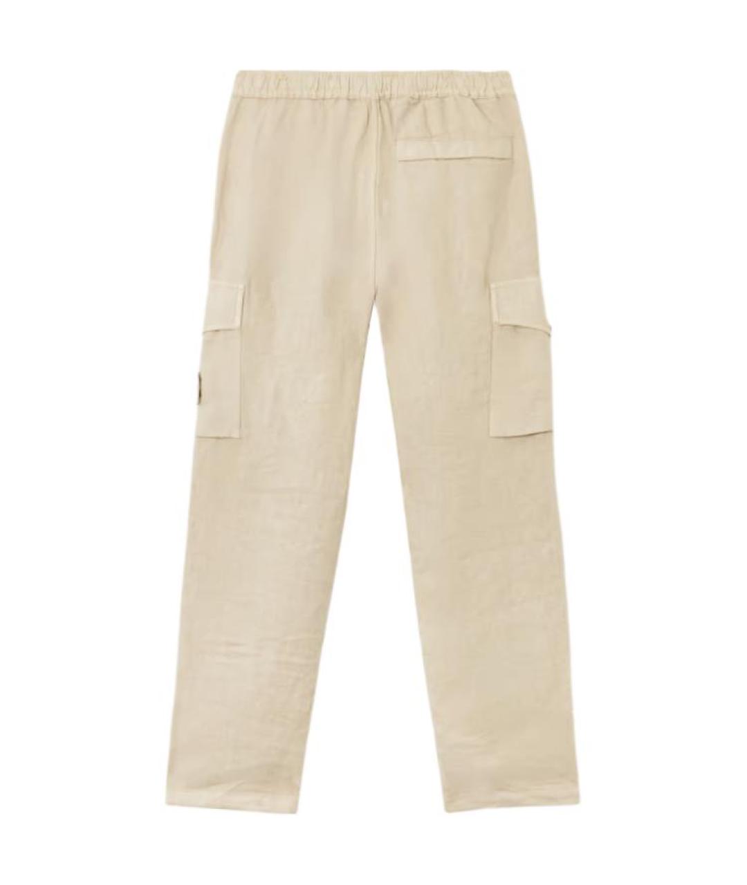 STONE ISLAND Бежевые брюки чинос, фото 2