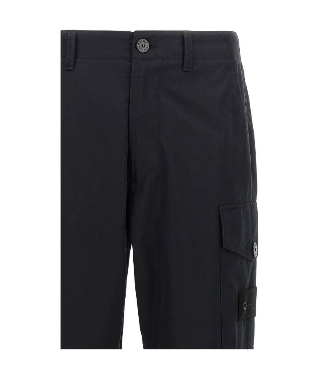STONE ISLAND Черные брюки чинос, фото 3