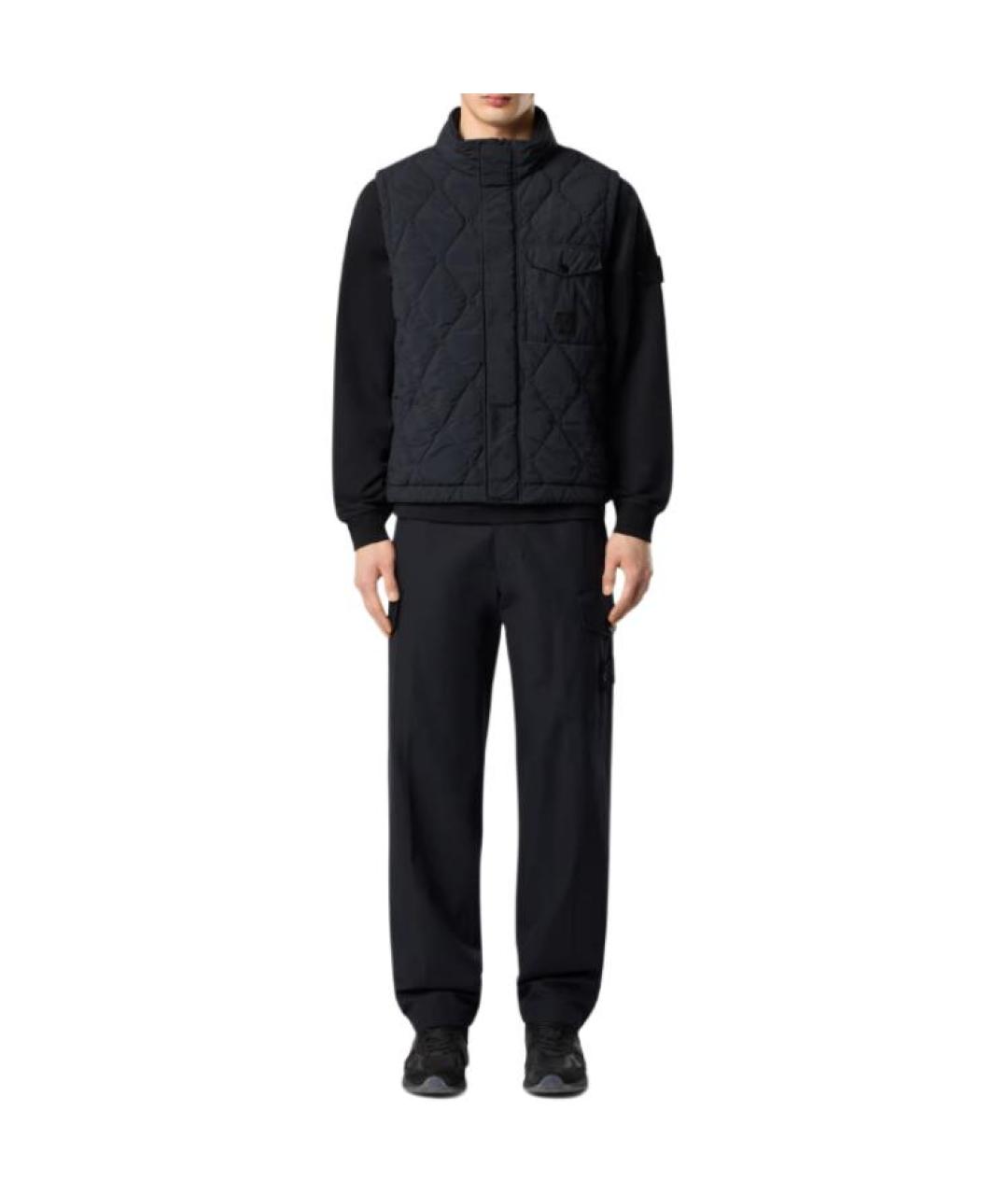 STONE ISLAND Черные брюки чинос, фото 4