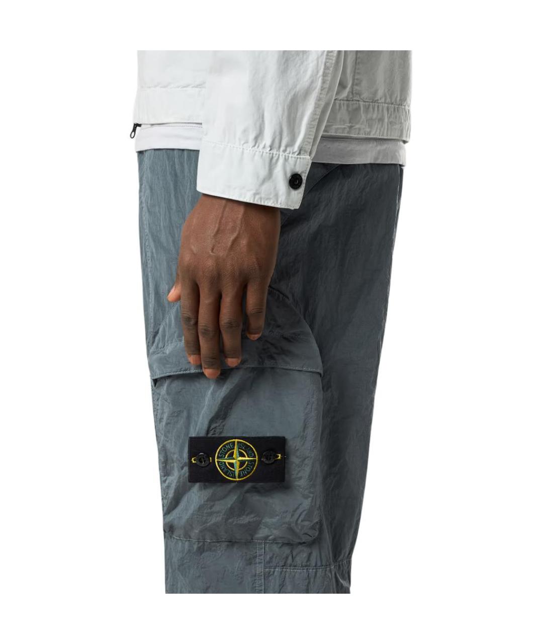 STONE ISLAND Синие повседневные брюки, фото 5