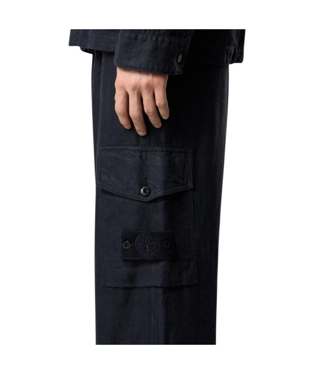 STONE ISLAND Темно-синие брюки чинос, фото 2