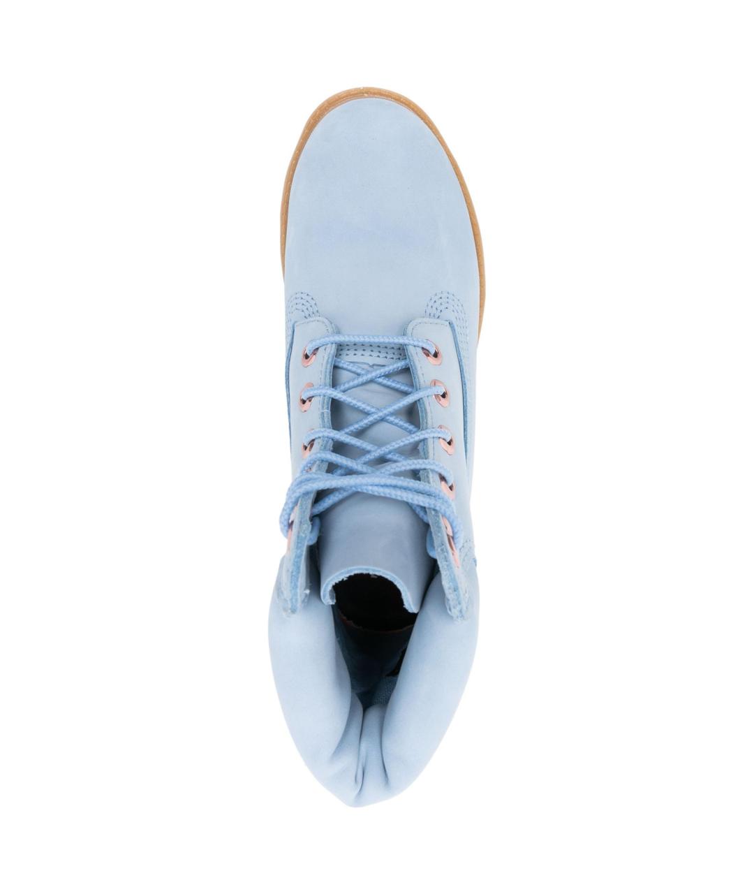 TIMBERLAND Голубые кожаные сапоги, фото 4