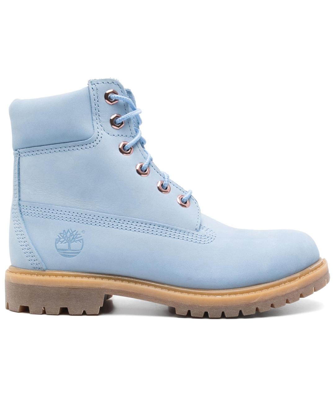 TIMBERLAND Голубые кожаные сапоги, фото 1