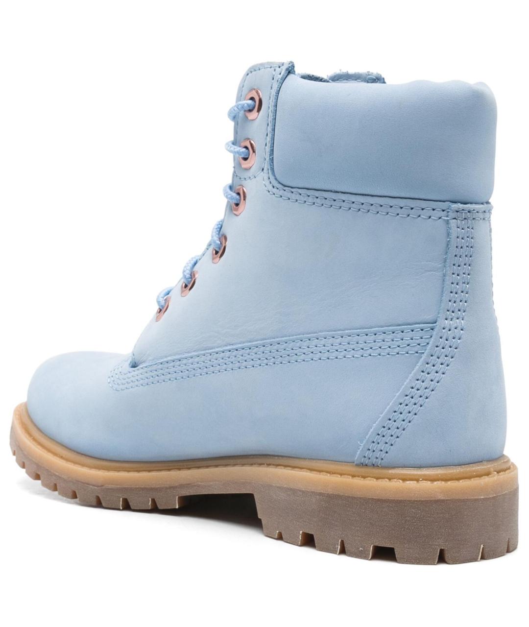 TIMBERLAND Голубые кожаные сапоги, фото 5