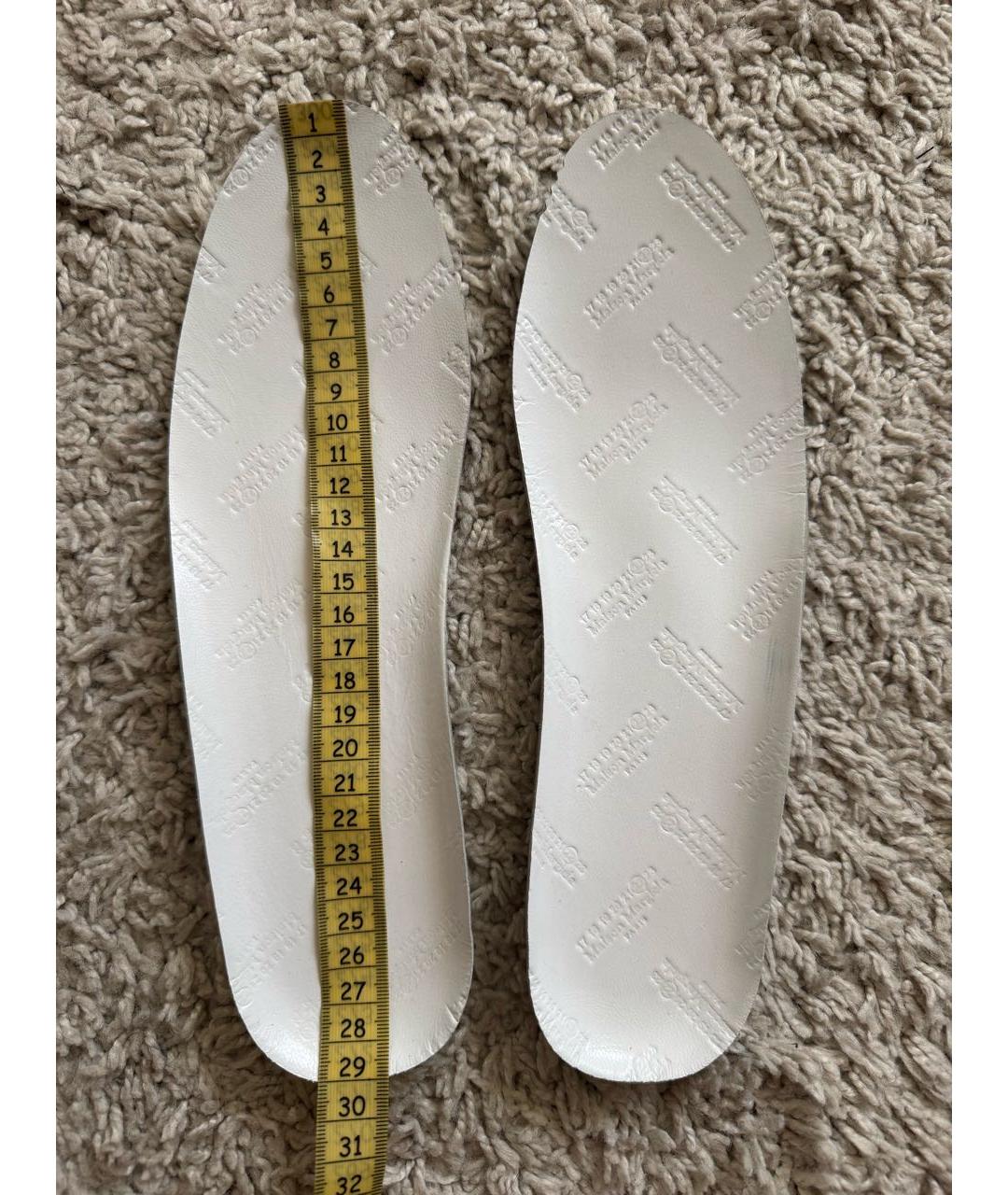 MAISON MARGIELA Темно-синие кожаные низкие кроссовки / кеды, фото 7