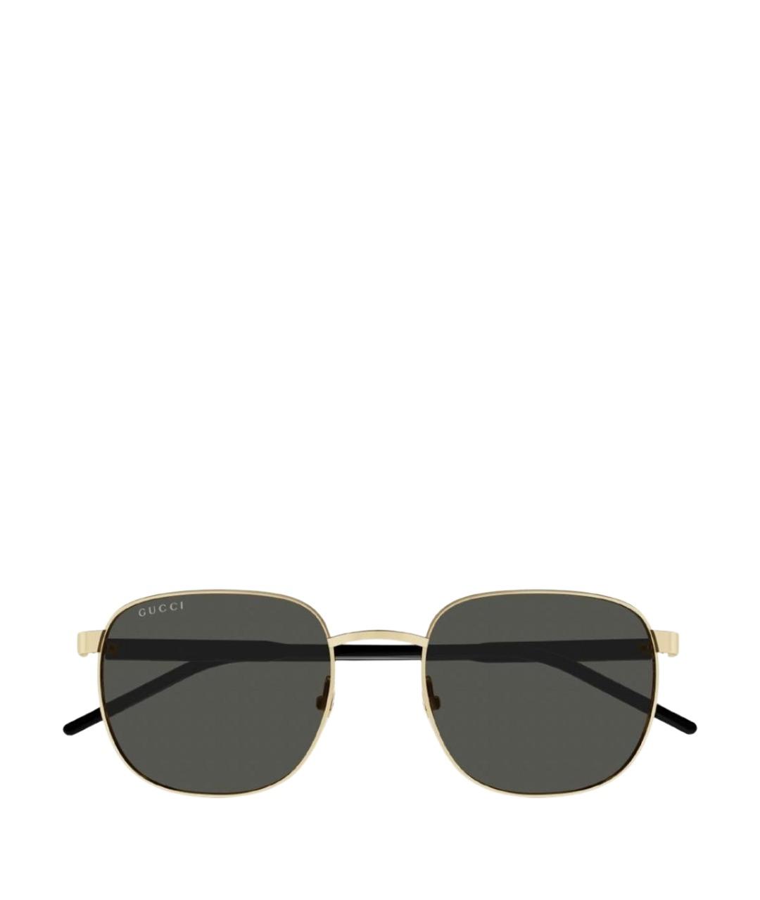 GUCCI Золотые металлические солнцезащитные очки, фото 1