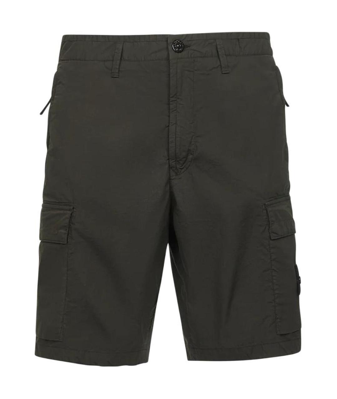 STONE ISLAND Зеленые хлопковые шорты, фото 1
