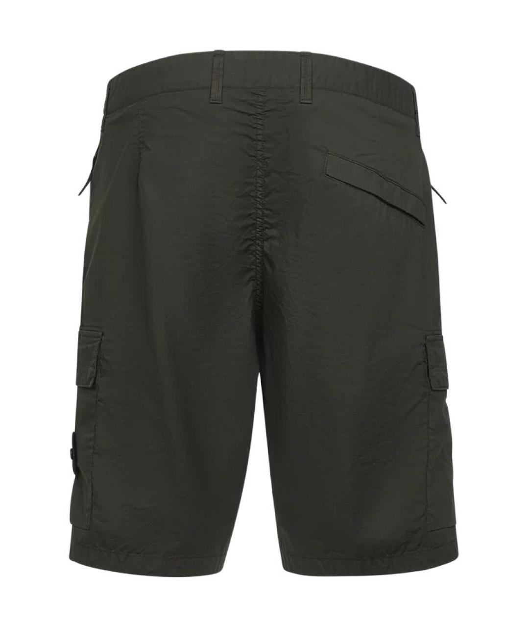 STONE ISLAND Зеленые хлопковые шорты, фото 2