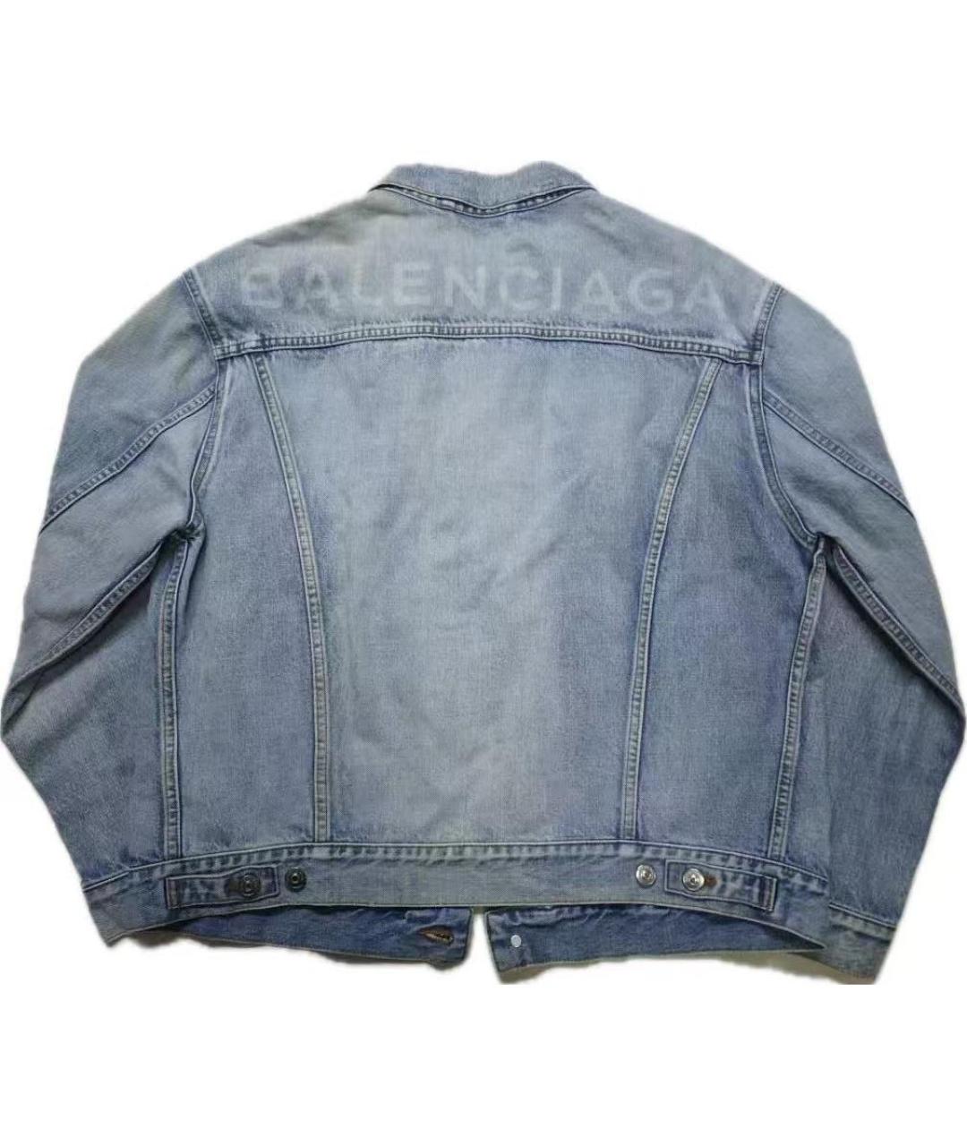 BALENCIAGA Синяя деним куртка, фото 2