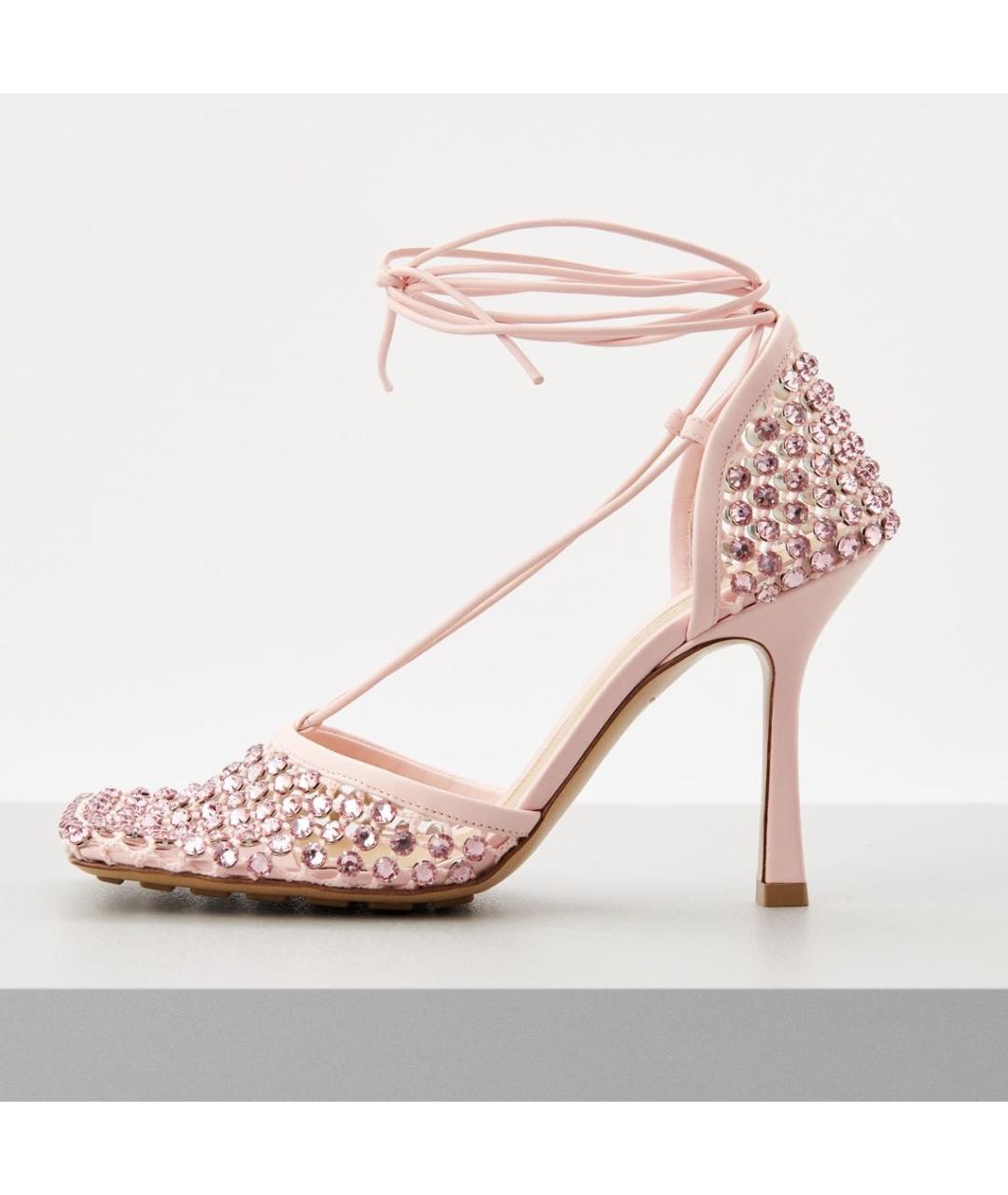 BOTTEGA VENETA Розовые босоножки, фото 6