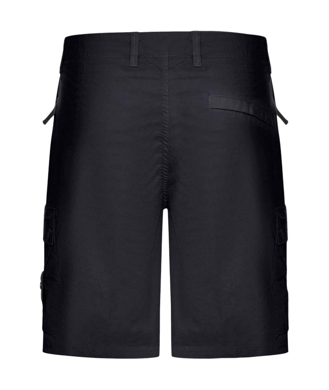 STONE ISLAND Темно-синие хлопковые шорты, фото 2