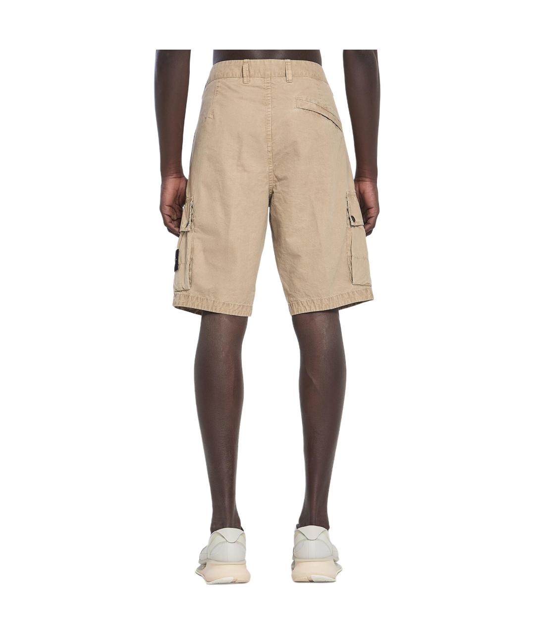STONE ISLAND Бежевые шорты, фото 2