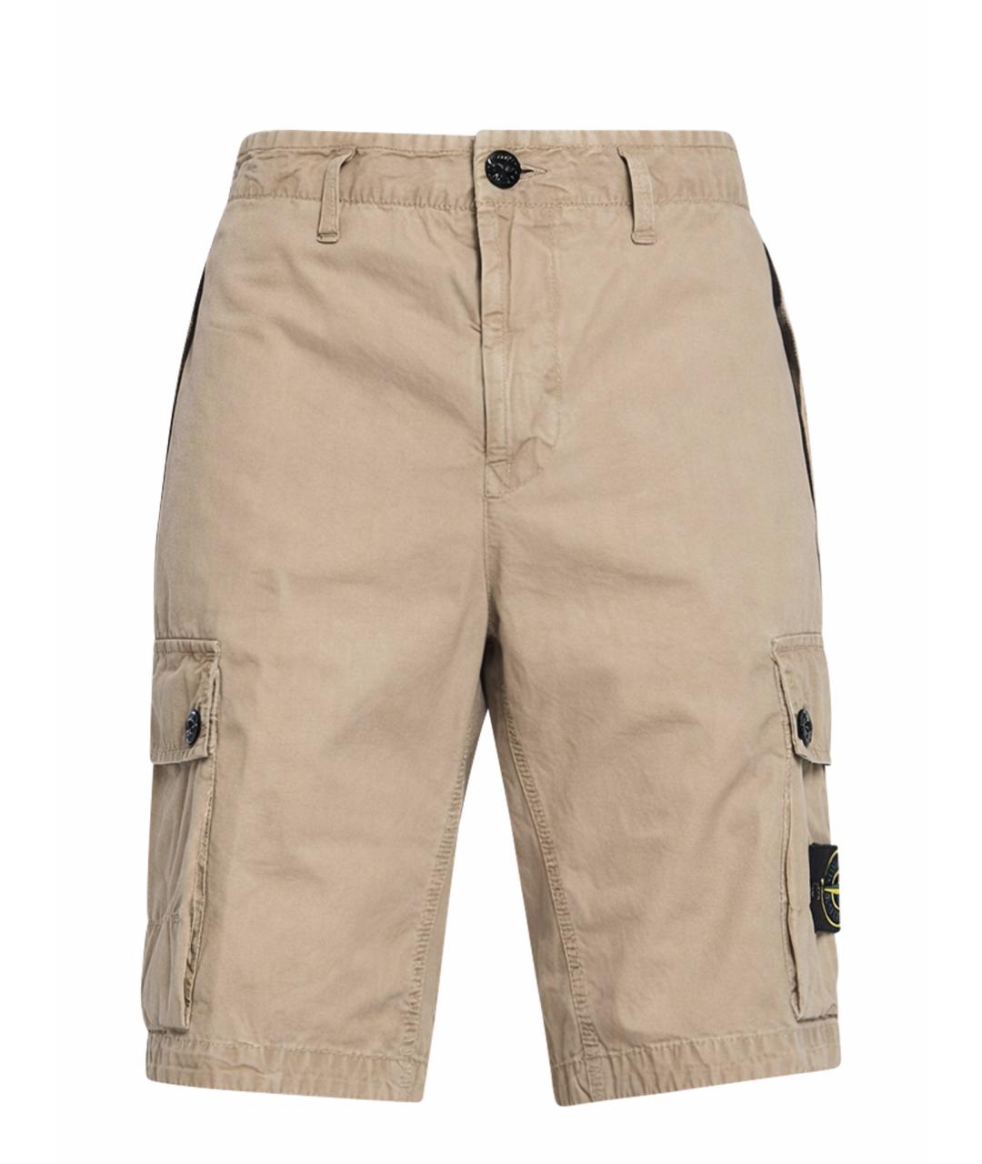 STONE ISLAND Бежевые шорты, фото 1