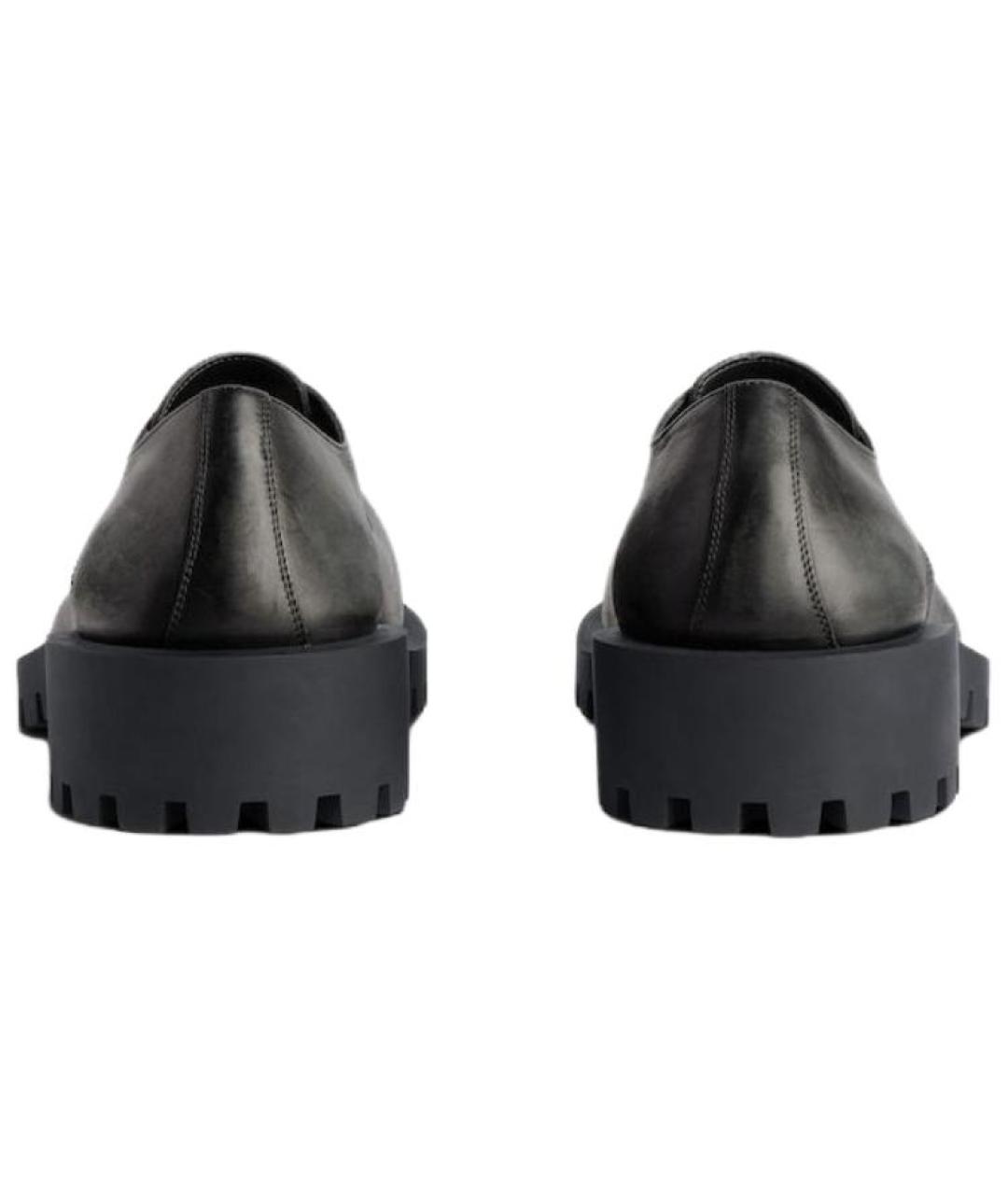 BALENCIAGA Черные кожаные туфли, фото 6