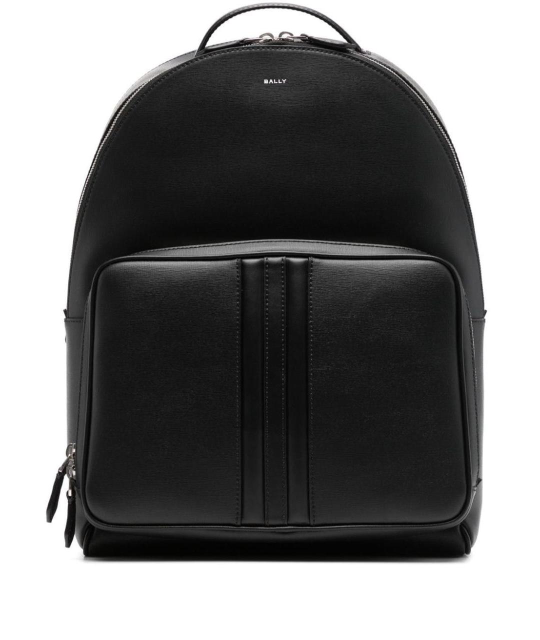 BALLY Черный кожаный рюкзак, фото 1