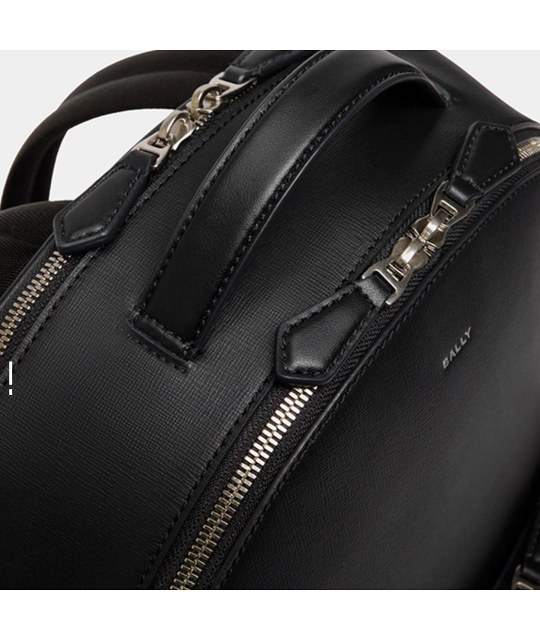 BALLY Черный кожаный рюкзак, фото 4
