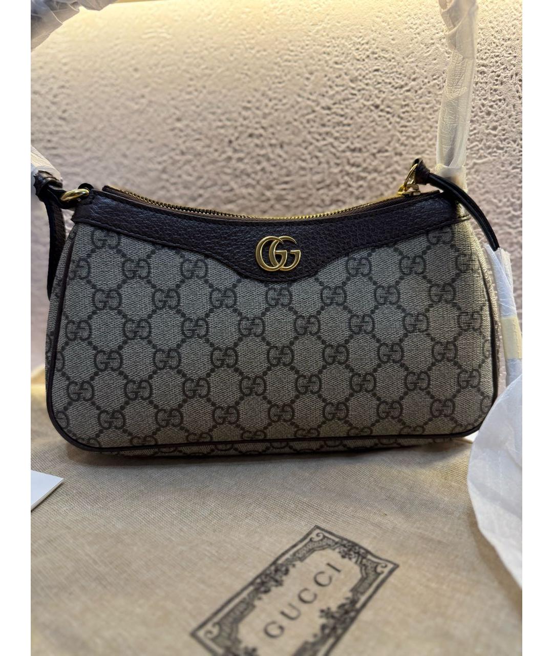 GUCCI Коричневая сумка с короткими ручками, фото 3