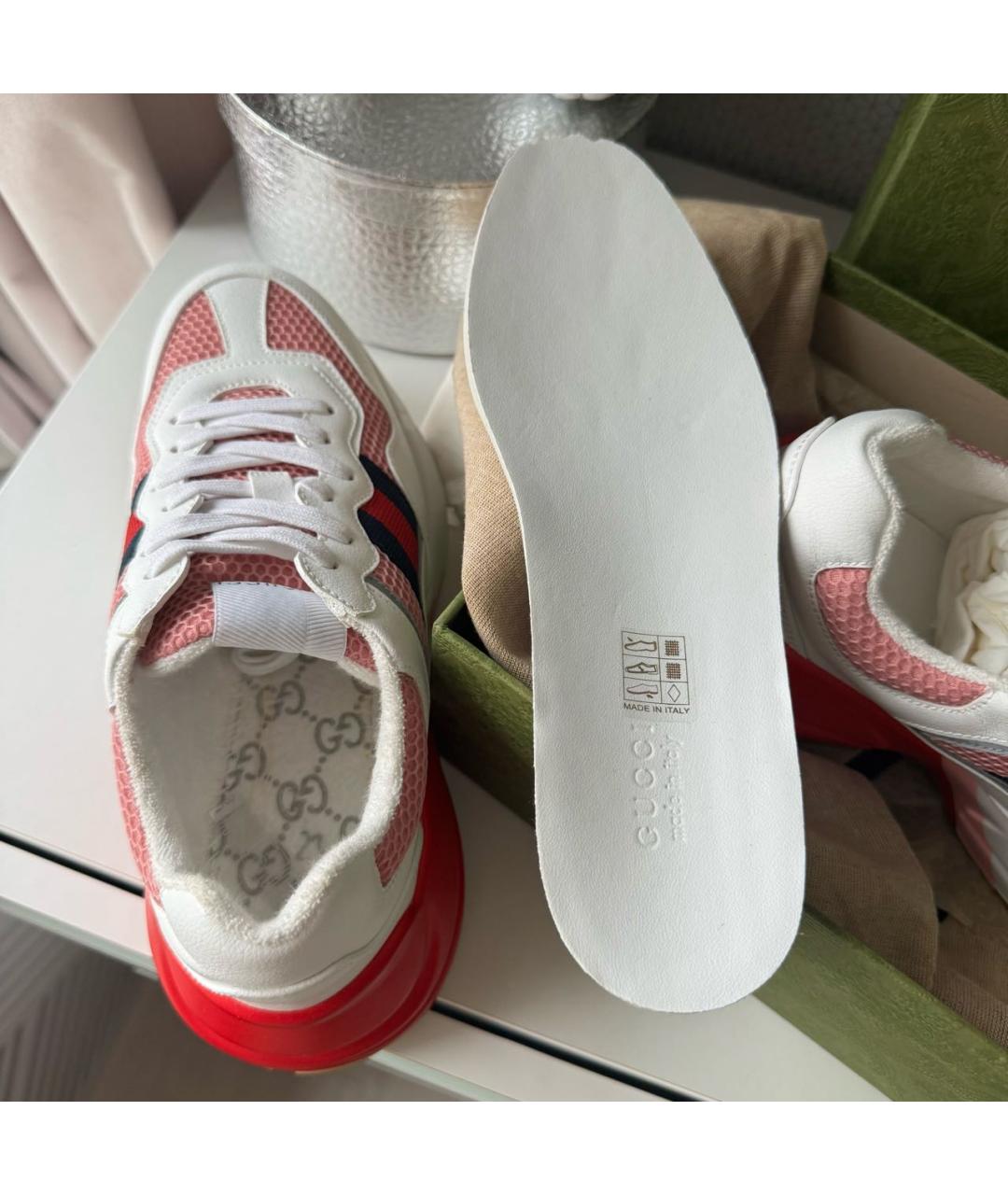 GUCCI Мульти текстильные кроссовки, фото 5
