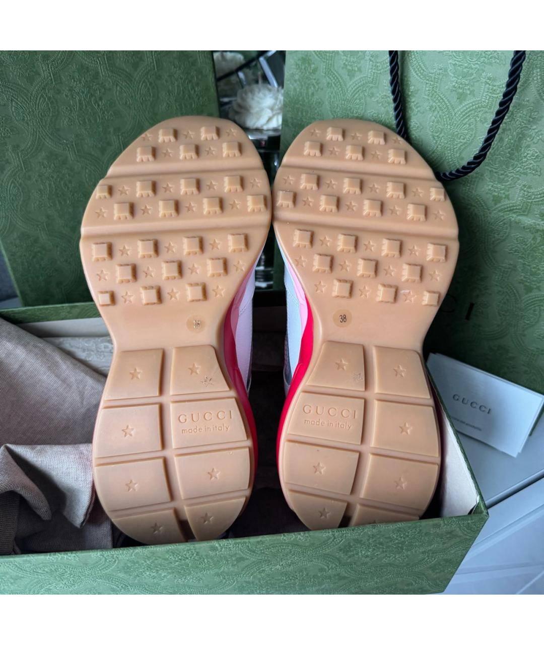 GUCCI Мульти текстильные кроссовки, фото 4