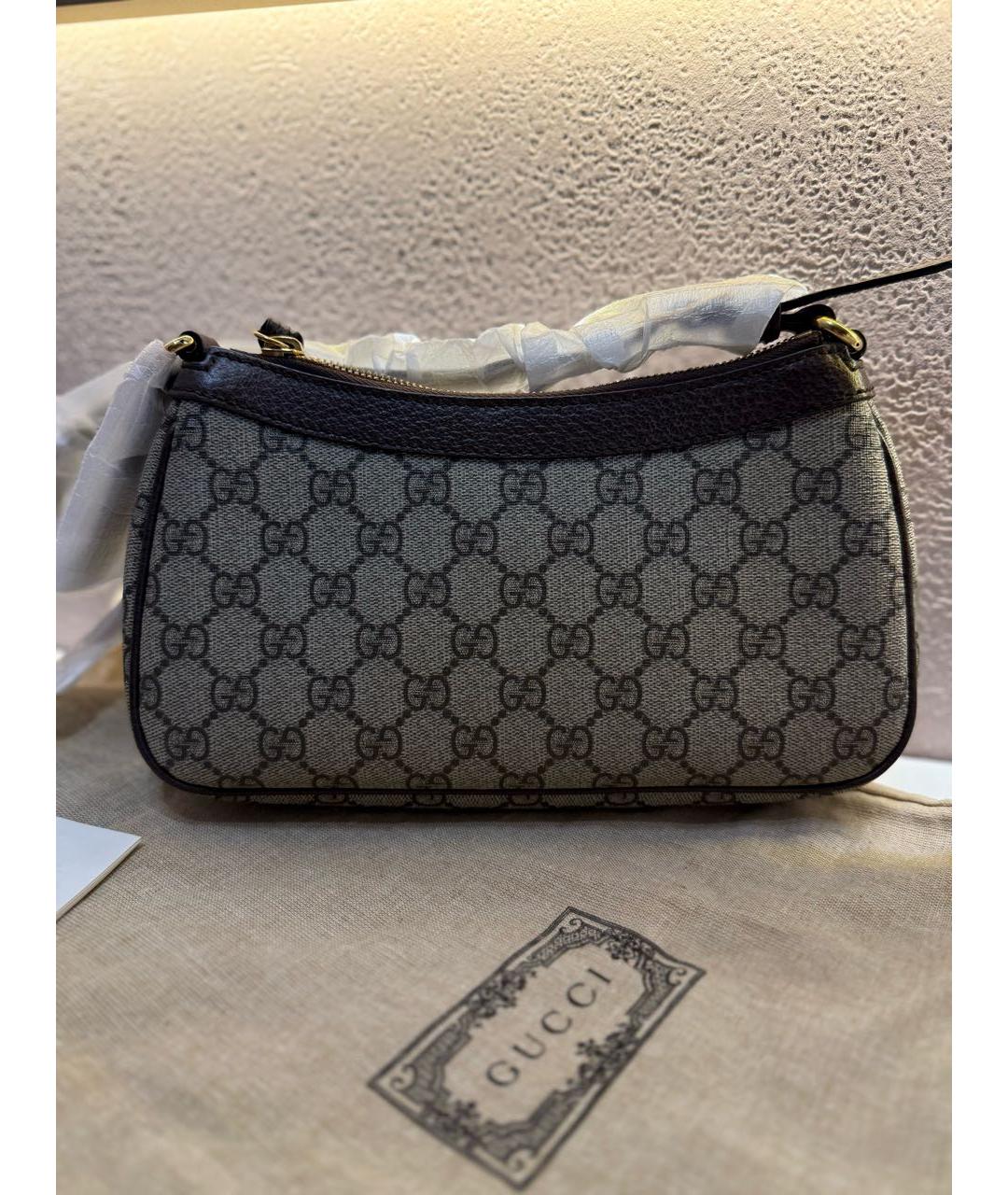 GUCCI Коричневая сумка с короткими ручками, фото 4