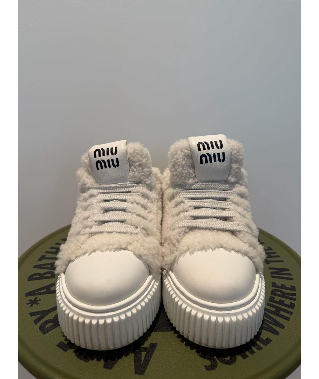 MIU MIU Белые кеды, фото 4